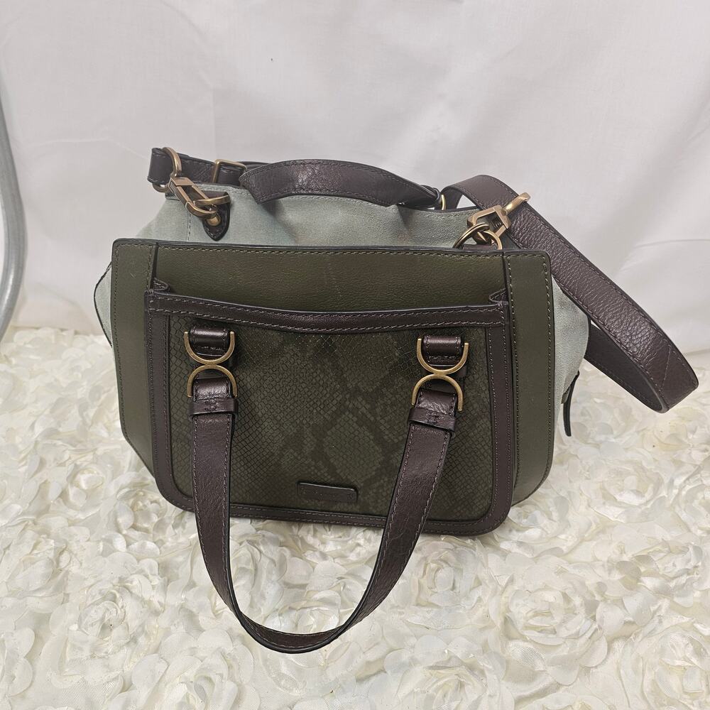 Fossil Women's Brooke Leather Satchel Green One size - Picture 3 of 8